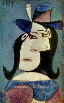  Pablo Peintre - Buste de Femme au chapeau 3 1939 cubisme Pablo Picasso